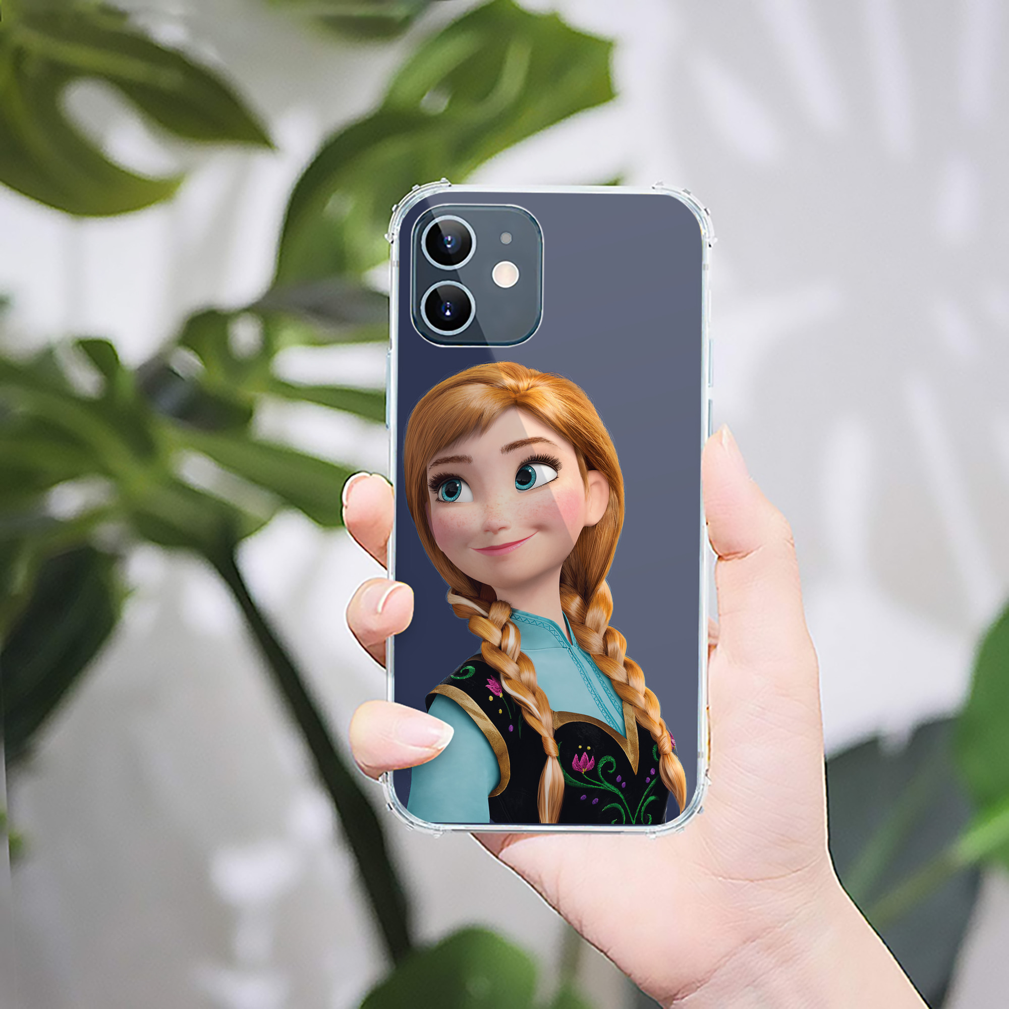 （画像用） アナと雪の女王 アンナ エルサ Frozen Anna Elsa 【iPhone 12シリーズ対応】透明スマホケース（クリアソフトケース）